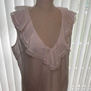 Crisp White Eyelet Bathing Suit Cover Up sz L